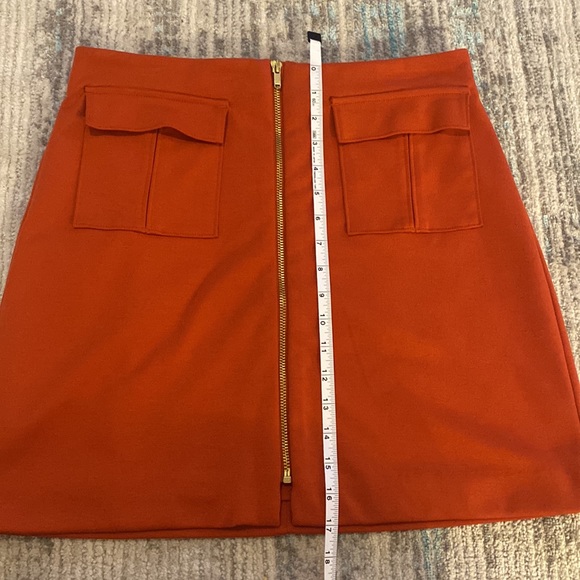 Banana Republic Rust Colored Mini Skirt Full Zipper - Picture 11 of 11